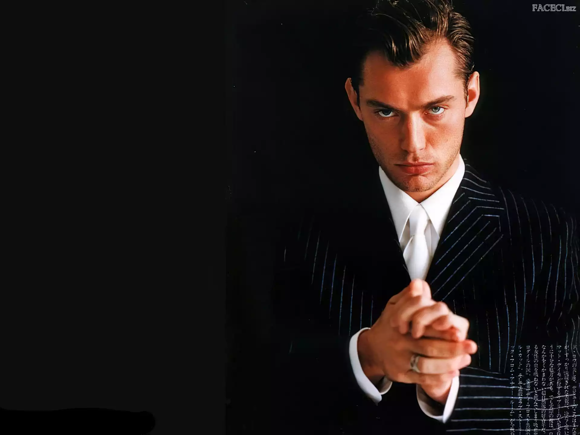 biała koszula, Jude Law, marynarka